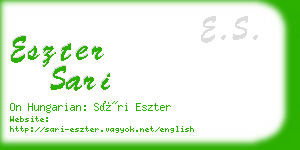 eszter sari business card